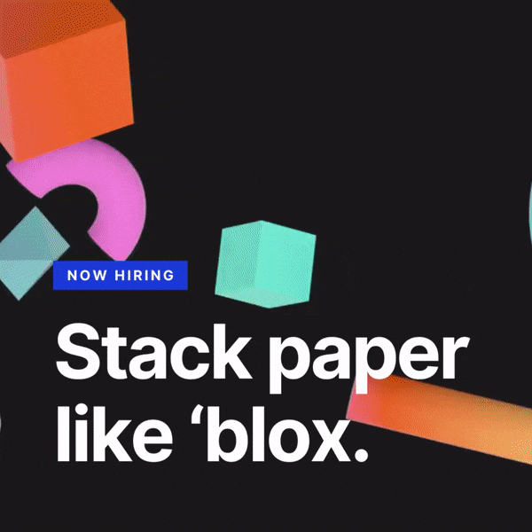 Stack paper like (ro)blox, one of our prompts for posting across social